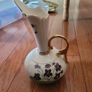 Vintage Hand-painted ewer or vase.